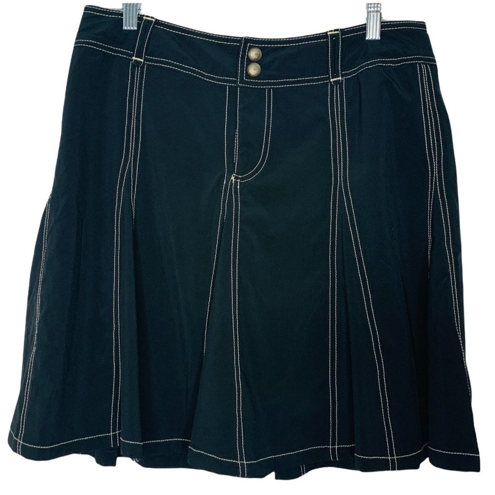 Athleta Whatever skort skirt shorts mini black pleated 39233 10 women